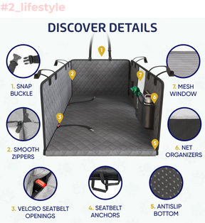 Katziela - Seat Guard Waterproof BackSeat with Mesh Window Storage