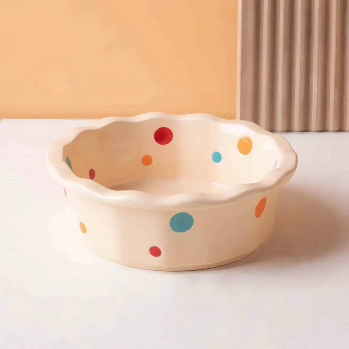 PawPaw Wholesale - Cat Bowl Ceramic Polka Dot