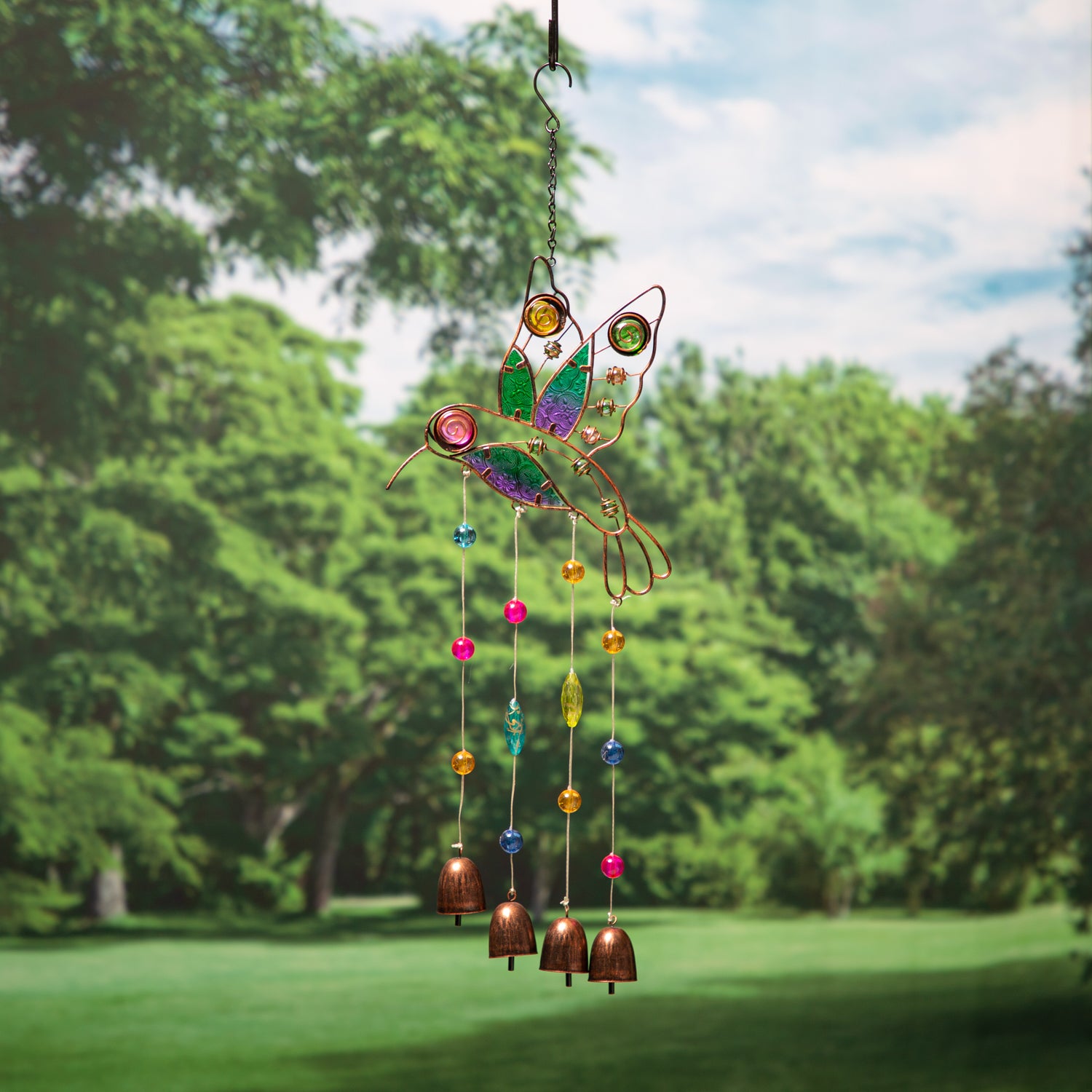 Evergreen Enterprises - Hanging Decor with Bells Hummingbird