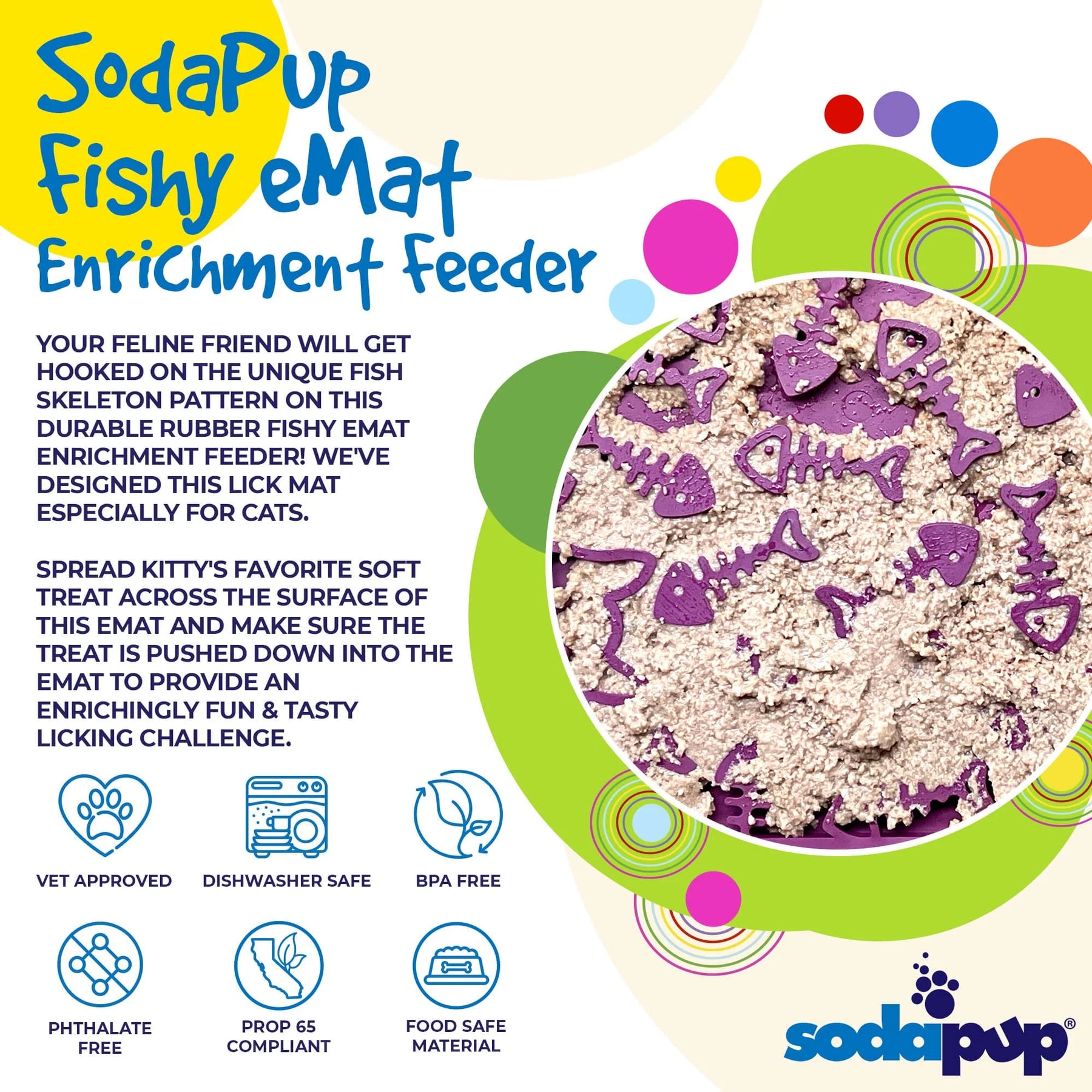 Enrichment Dog Lick Mat - Fishy Design - Southern Agriculture 