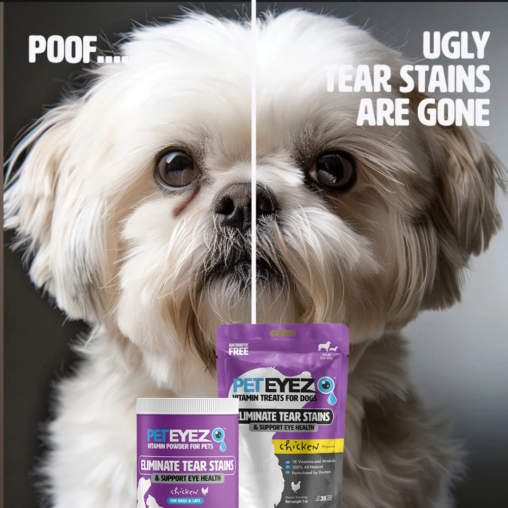 PetEyez - Chicken Vitamin Powder For Pets - Dogs	& Cats - Eliminate Tear Stains