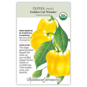 Botanical Interests, Inc. - Pepper Sweet (Yellow) Golden Cal Seeds
