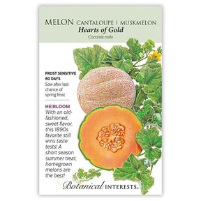 Botanical Interests, Inc. - Melon Hearts of Gold Cantaloupe Seeds - Southern Agriculture 
