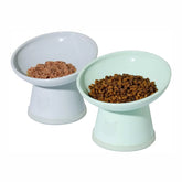 Moon-X USA - Cat Food Bowl Tilted Stress Free Raised 2 Piece Set