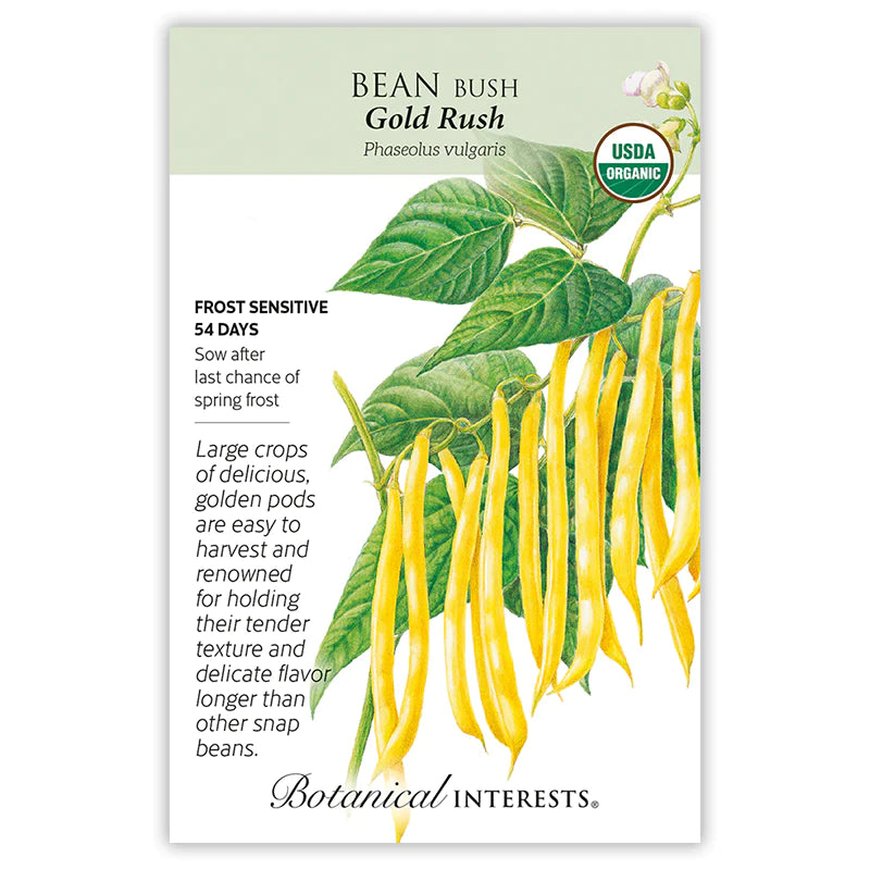 Botanical Interests, Inc. - Bean Bush (Yellow) Gold Rush Seeds