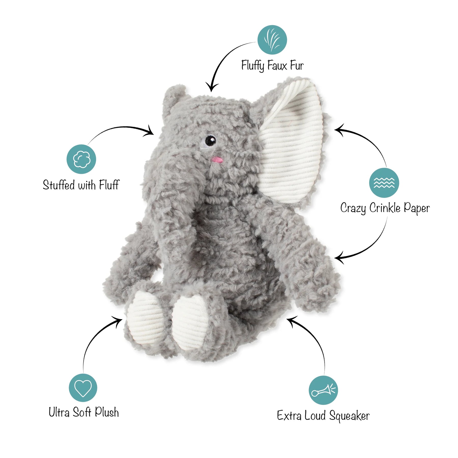Petshop by Fringe Studio - Dog Toy Love You A Ton Elephant