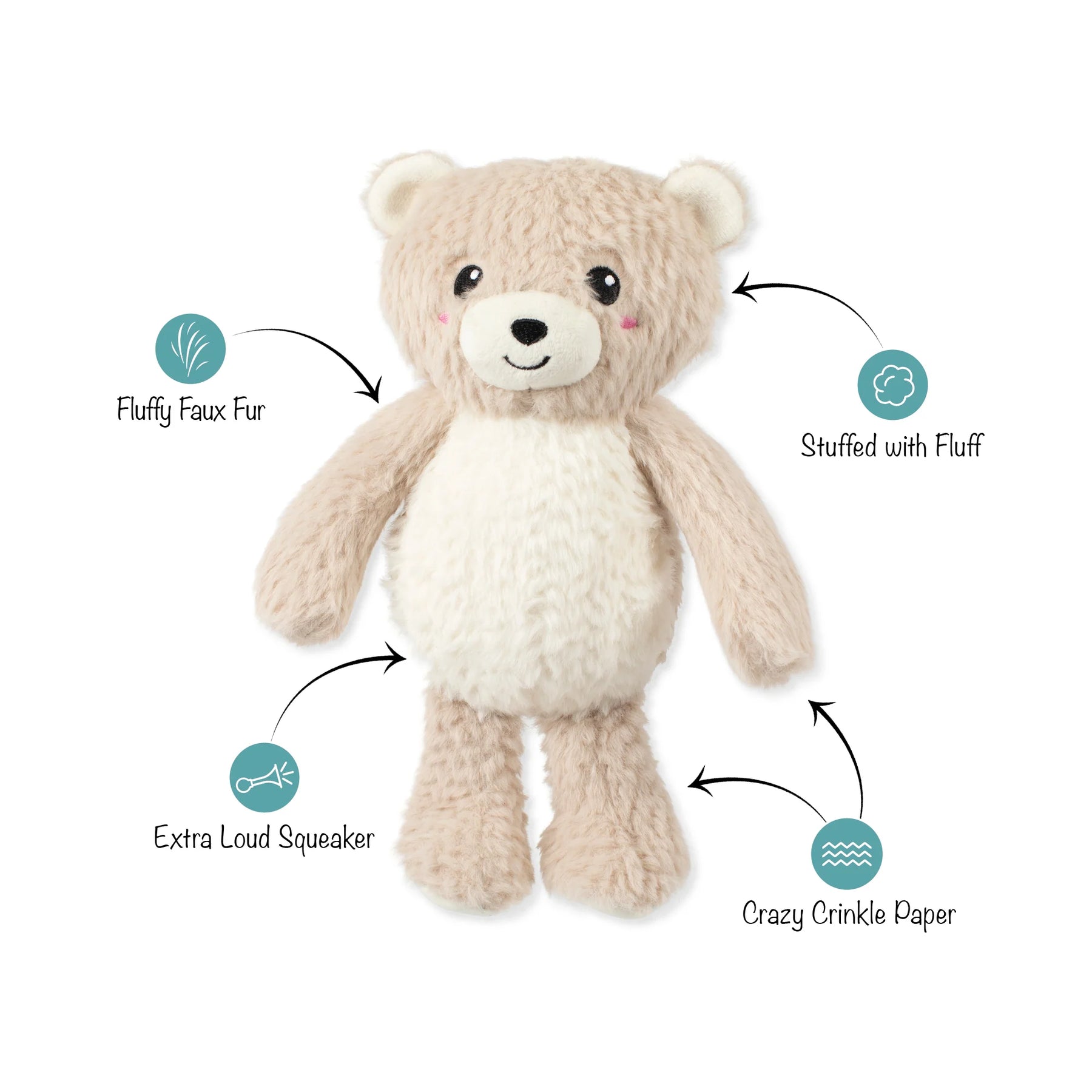 Petshop by Fringe Studio - Dog Toy Ready Teddy Go