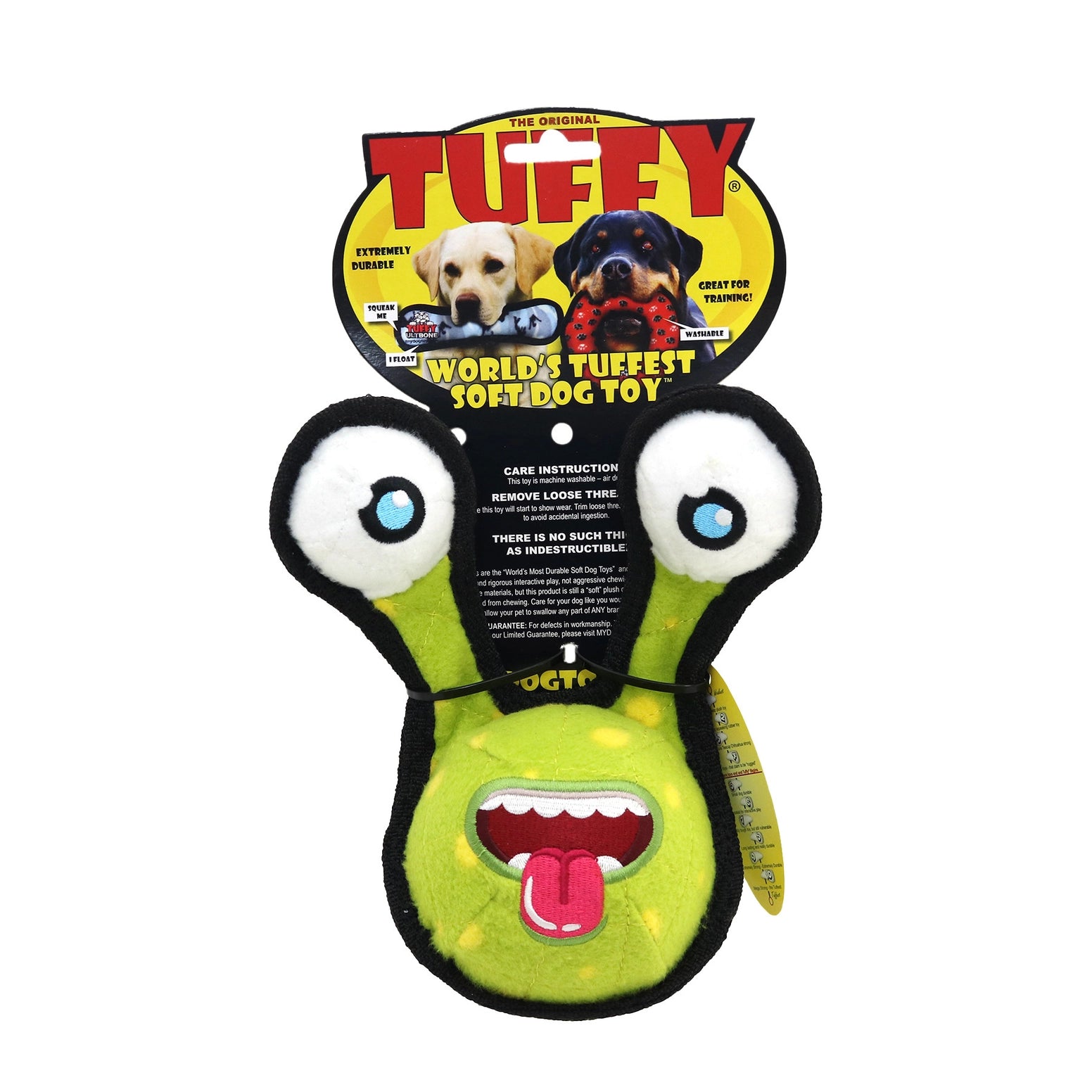 Tuffy Dog Toys - Tuffy Alien Ball Green 2 Eye