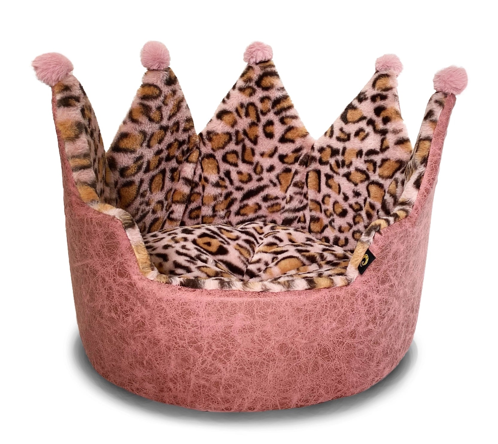 Precious Tails - Leopard Print Crown Pet Bed - Southern Agriculture 
