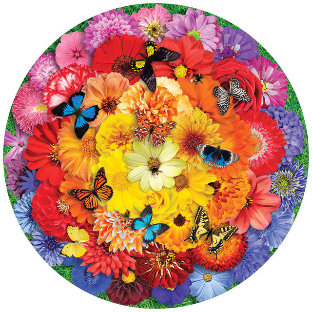 Allied Products-Springbok -  Colorful Blooms Round Puzzle