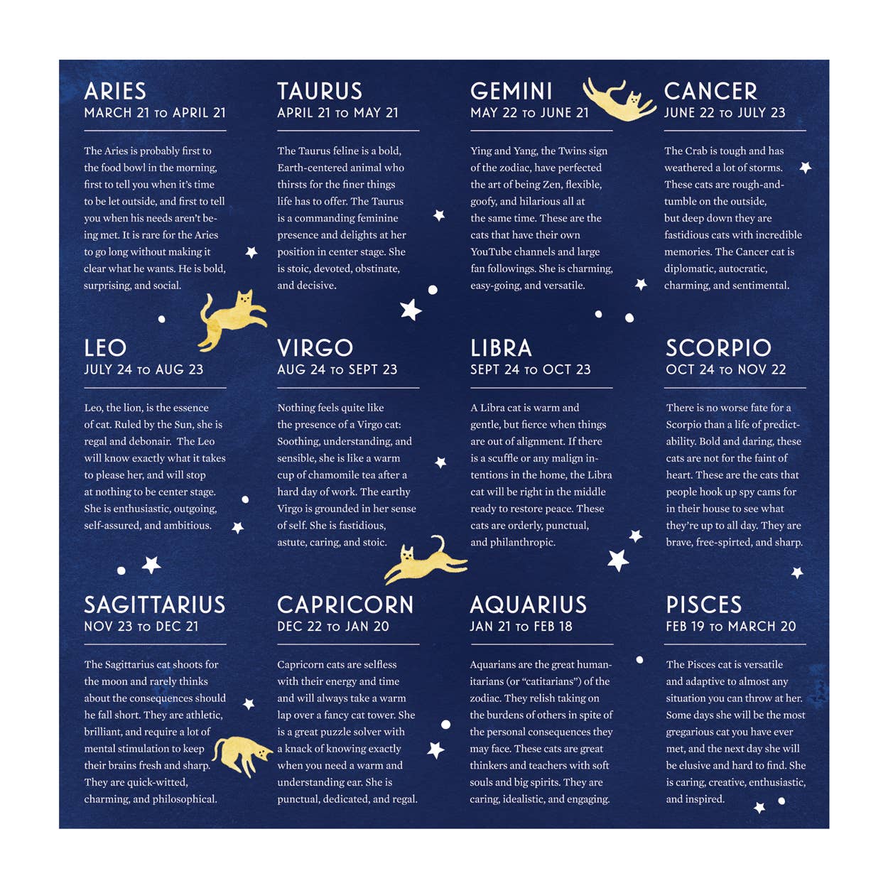Chronicle-Hachette Book - Puzzle Cat Zodiac