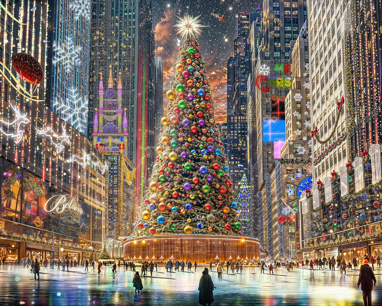 Allied Products-Springbok - Christmas In The City Puzzle