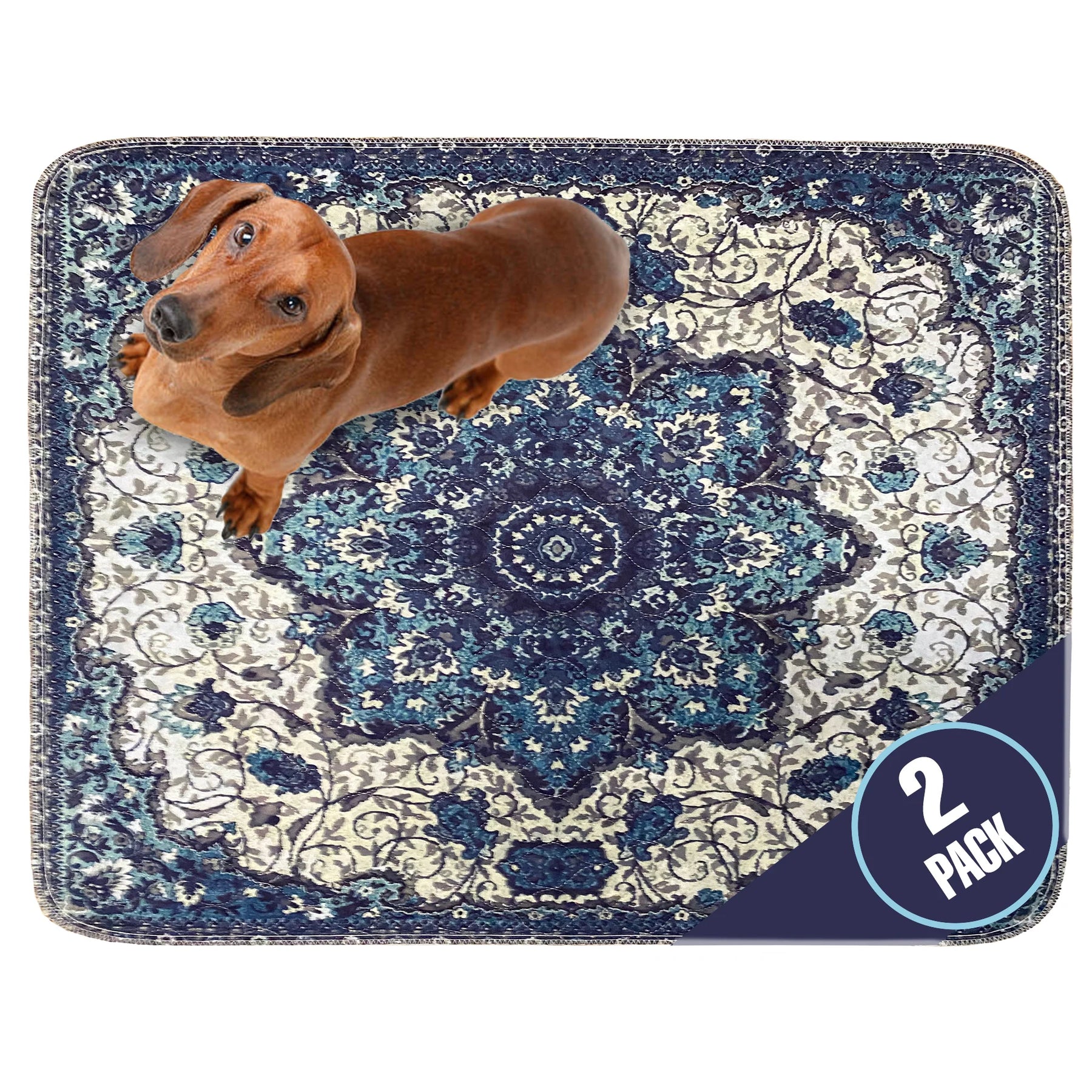 Pupiboo - Blue Medallion Washable Pee Pads - Southern Agriculture 