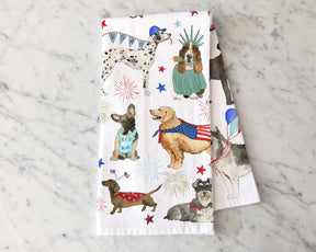 Kelsey M Designs - Patriotic Dogs Kitchen Towel