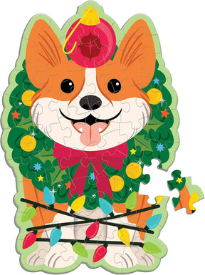 Chronicle-Hachette Book - Puzzle Christmas Corgi Scratch & Sniff