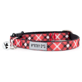 The Worthy Dog - Cat Collar Bias Plaid
