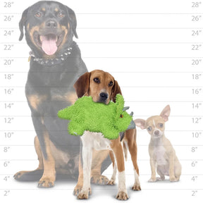 Tuffy Dog Toys - Mighty Microfiber Ball Triceratops Squeaky Dog Toy