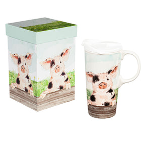 Evergreen Enterprises - Travel Cup Spotted Pig with Box - Southern Agriculture 