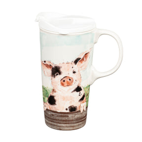 Evergreen Enterprises - Travel Cup Spotted Pig with Box - Southern Agriculture 