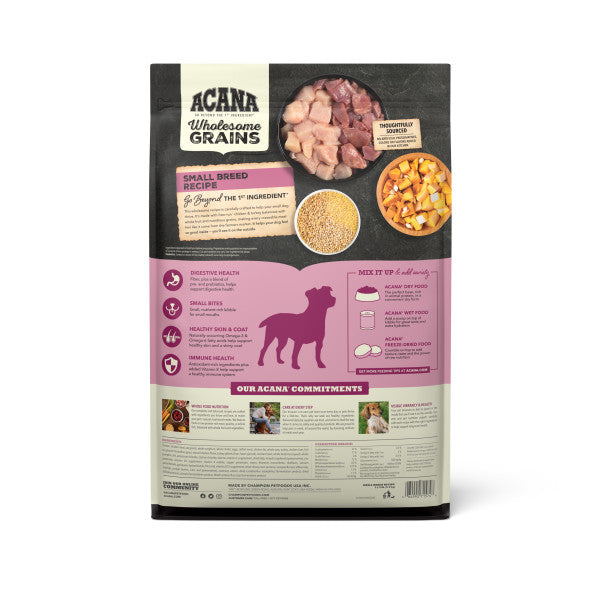 Champion Petfoods Acana - Small breeds, Adult - Wholesome Grains, Small Breed Recipe Dry Dog Food - Southern Agriculture 