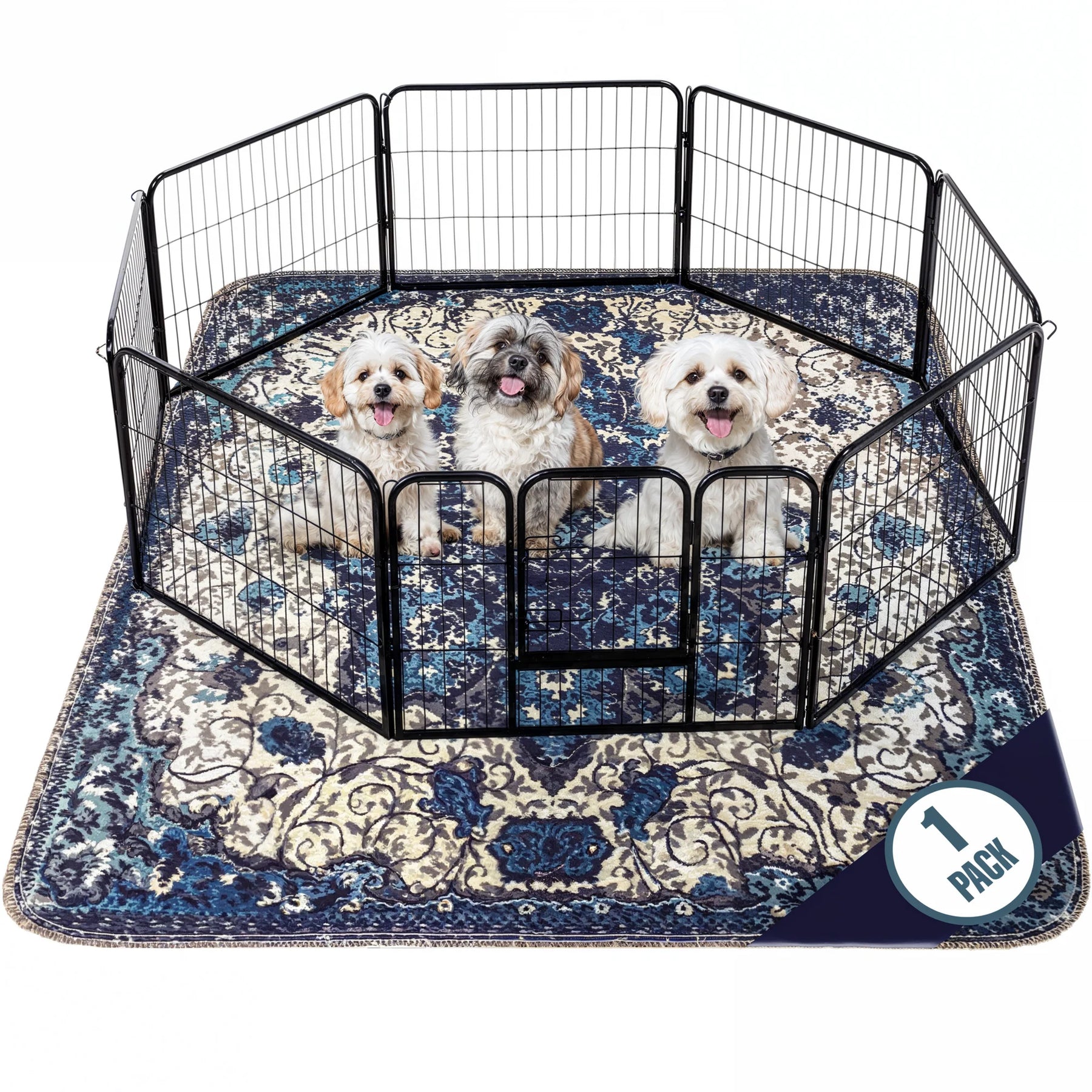 Pupiboo - Blue Medallion Washable Pee Pads - Southern Agriculture 