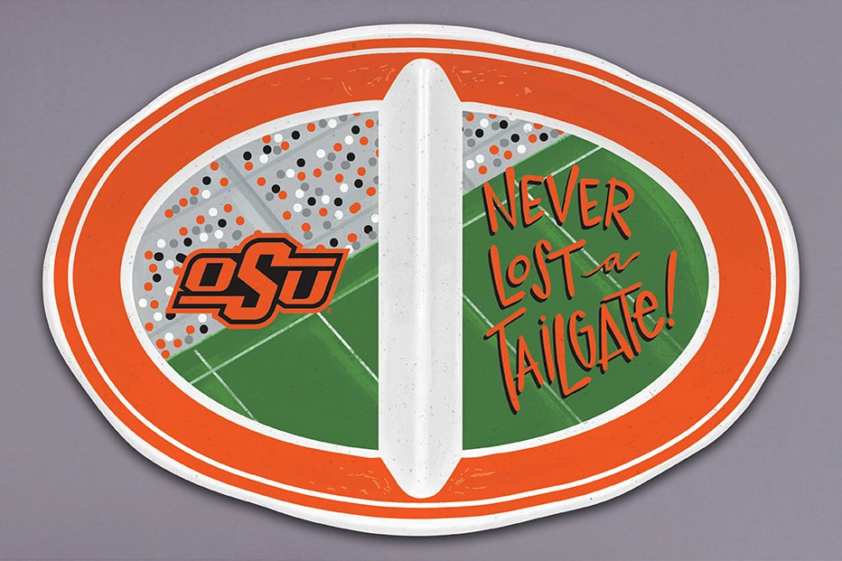 Magnolia Lane - Platter Collegiate 2 Sectioned Melamine