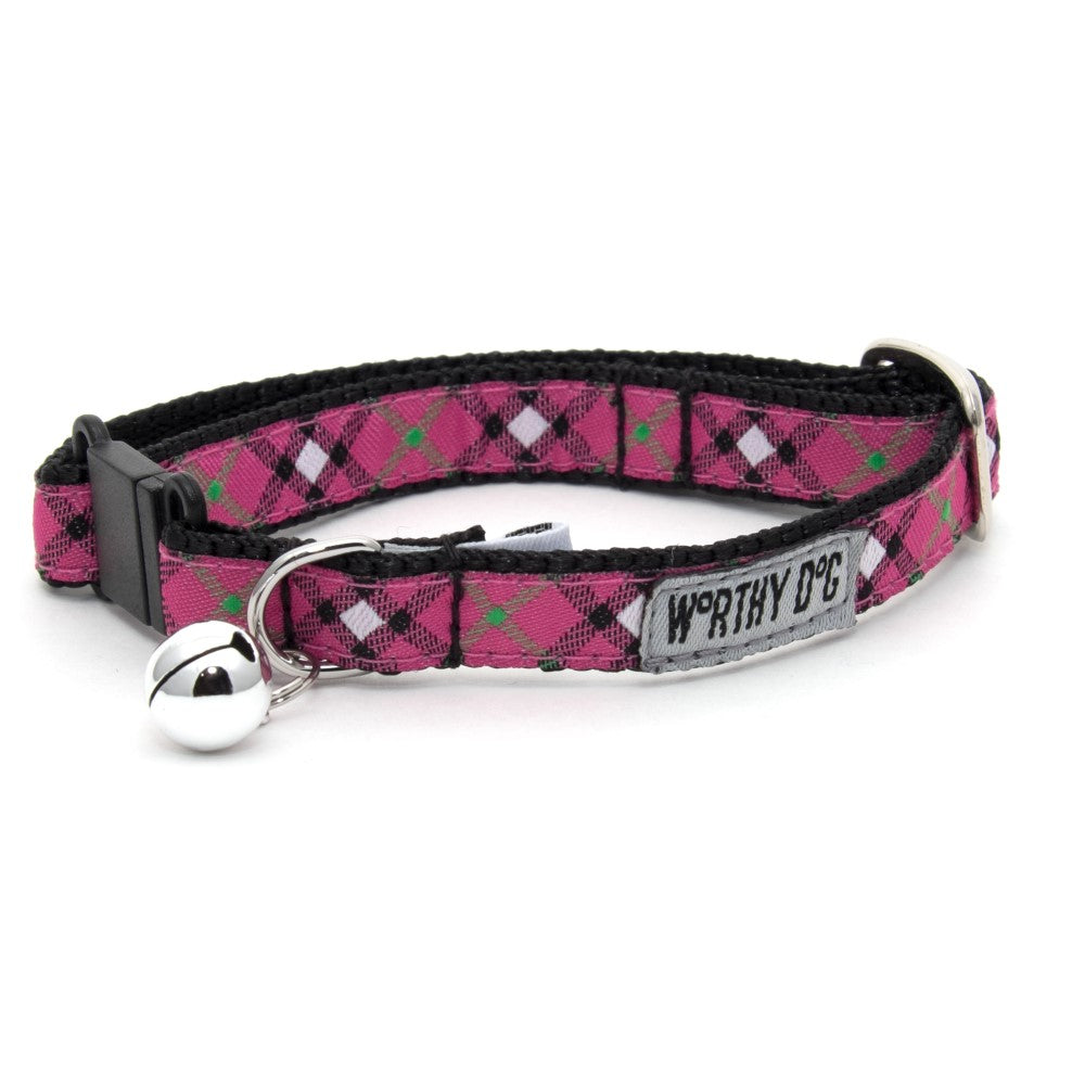 The Worthy Dog - Cat Collar Bias Plaid