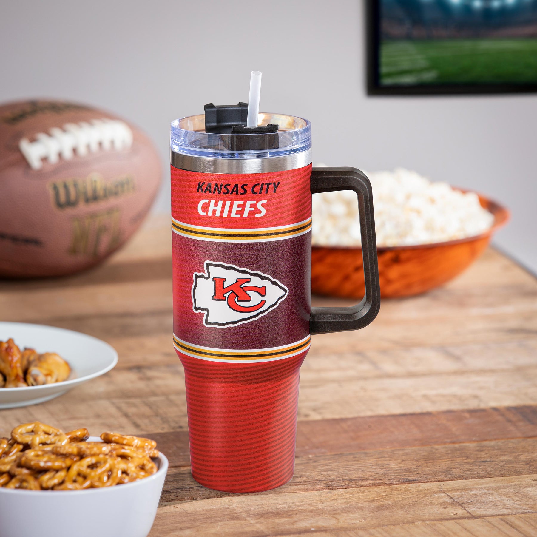 Evergreen Enterprises -  Canyon Cup Stainless Steel w/ Straw Kansas City Chiefs - Southern Agriculture 