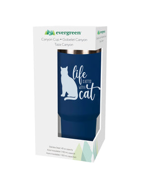 Evergreen Enterprises - Cup with Straw Life is Better with a Cat - Southern Agriculture 
