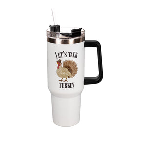 Evergreen Enterprises - Canyon Cup Stainless Steel w/ Straw Let's Talk Turkey - Southern Agriculture 