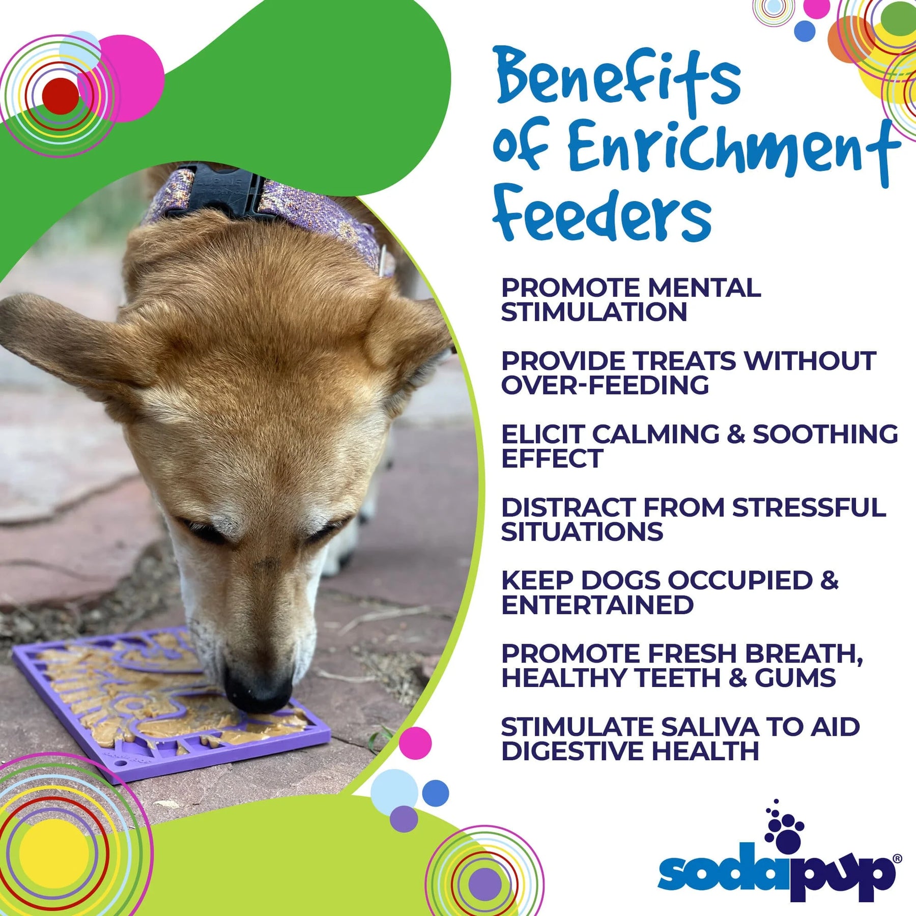 Enrichment Dog Lick Mat - Groovy Love Design - Southern Agriculture 