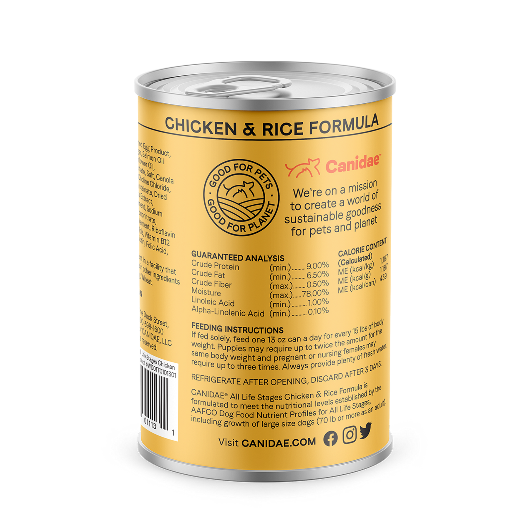 Canidae - All Dog Breeds, All Life Stages Chicken & Rice Formula Canned Dog Food - Southern Agriculture 