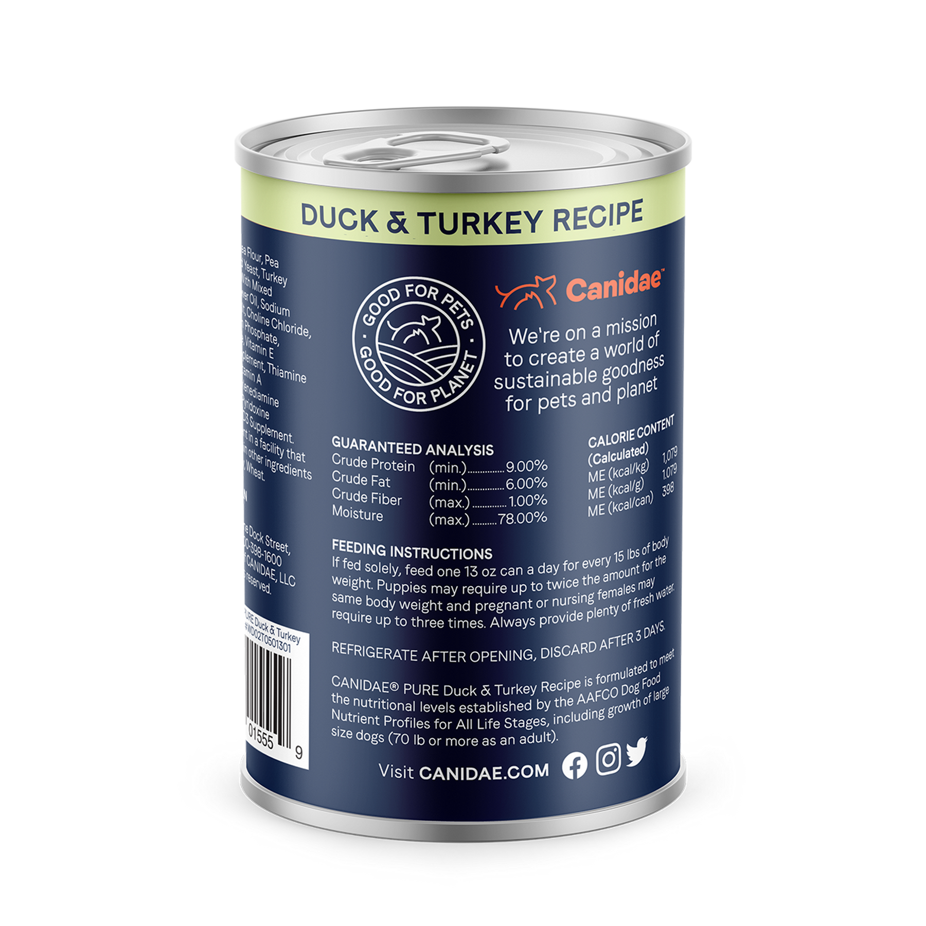 Canidae - All Breeds, Adult Dog Sky Pure Grain Free Duck & Turkey Formula Canned Dog Food - Southern Agriculture 