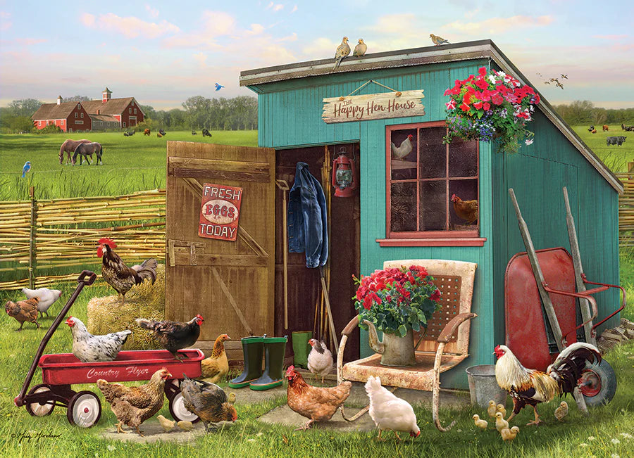 Outset Media - Puzzle: The Happy Hen House (1,000 Piece)