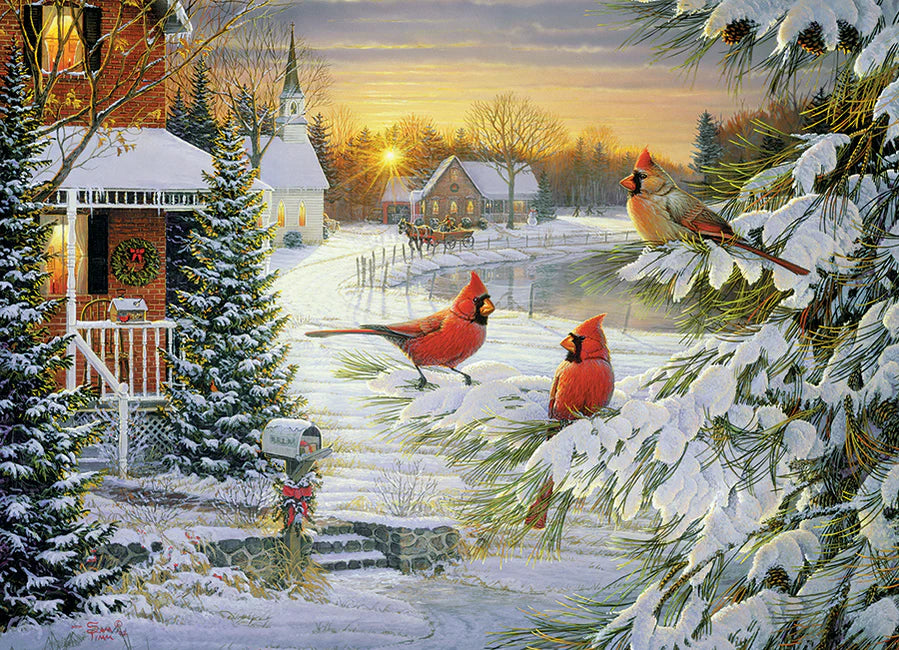 Outset Media - Puzzle Sunset Cardinals