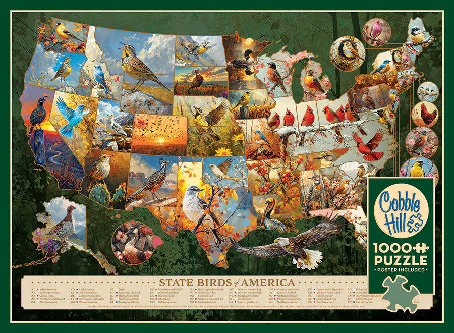 Outset Media - Puzzle State Birds of America