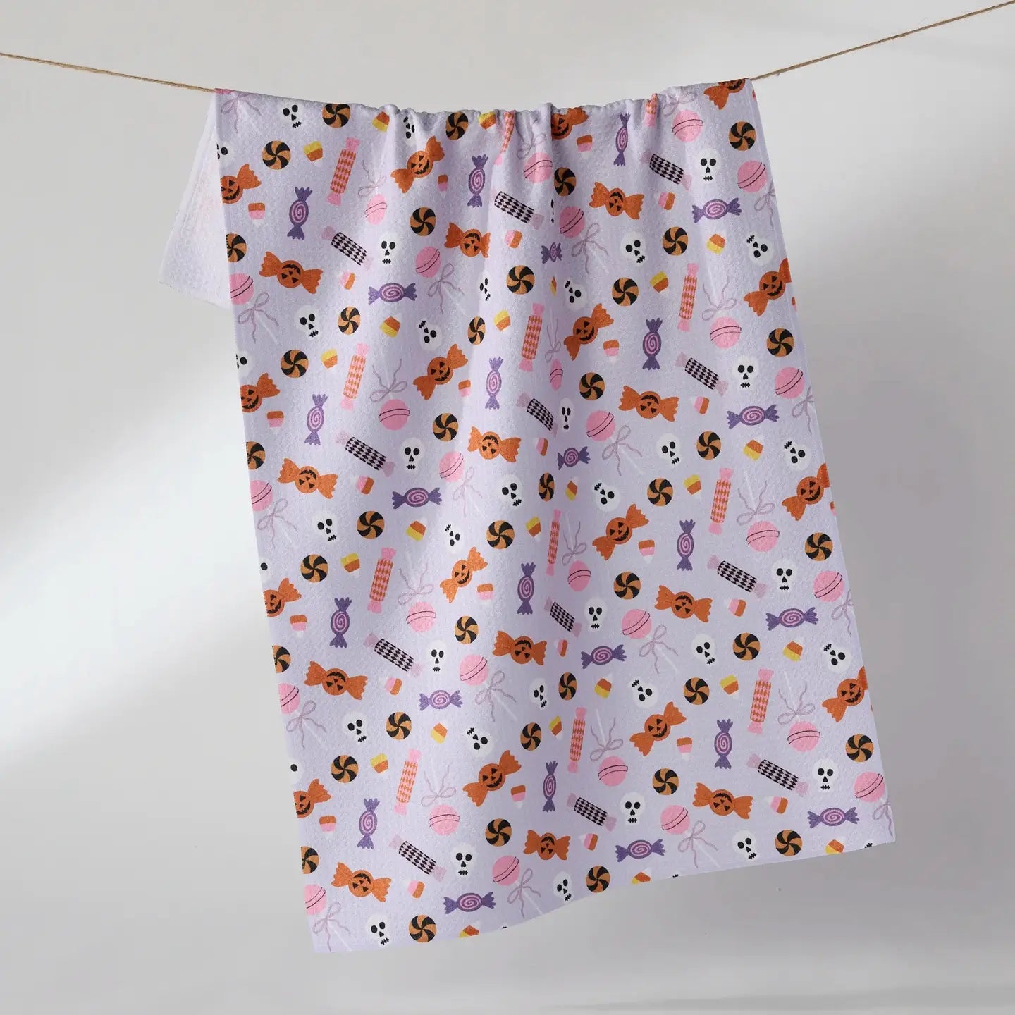 Geometry - Tea Towel Spooky Sweets Purple