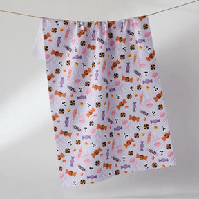 Geometry - Tea Towel Spooky Sweets Purple