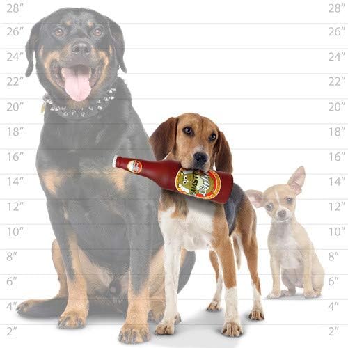 Tuffy Dog Toys - Beer Bottle Hamster Light Silly Squeaker Dog Toy