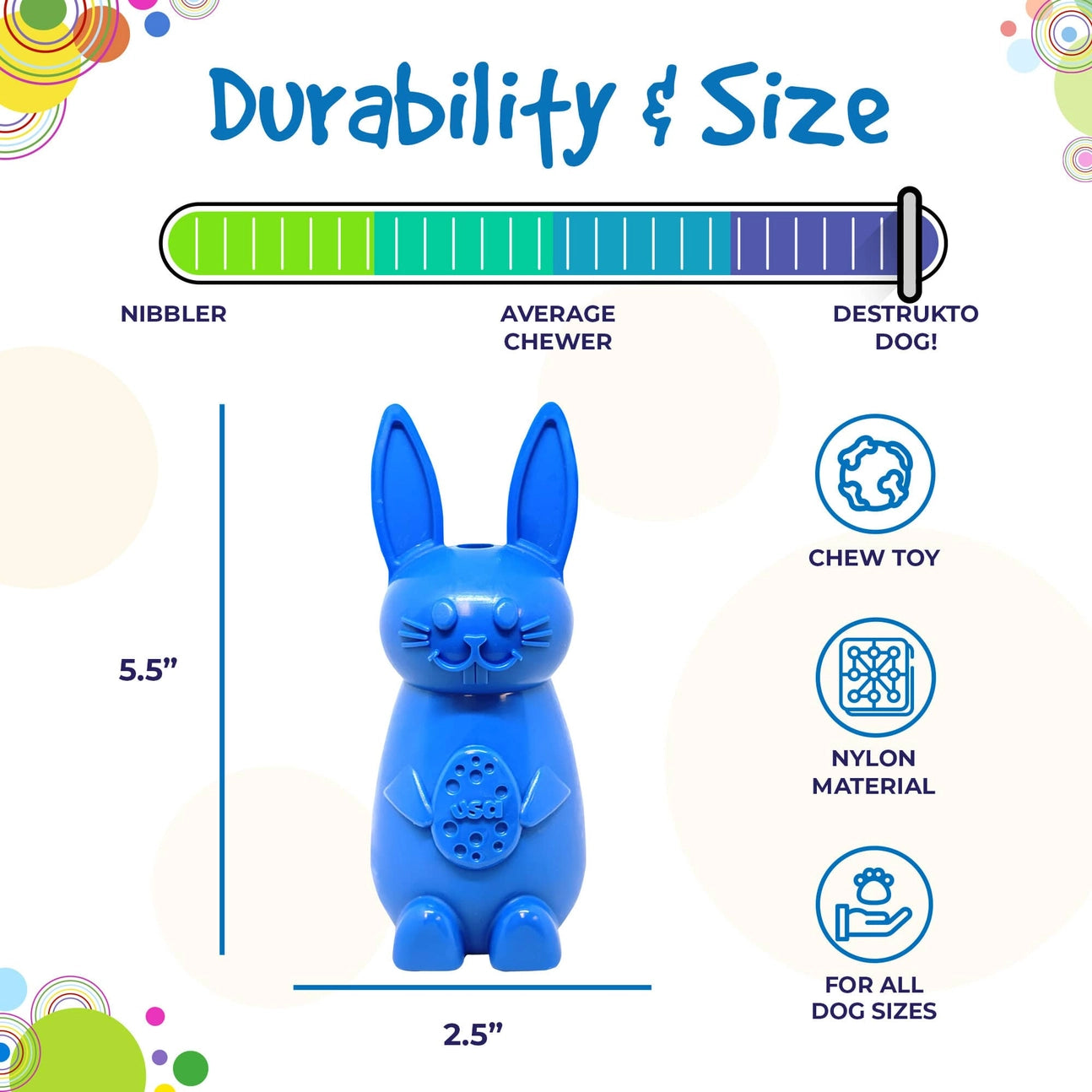 SodaPup - Bunny Chew Toy & Treat Dispenser for Dog