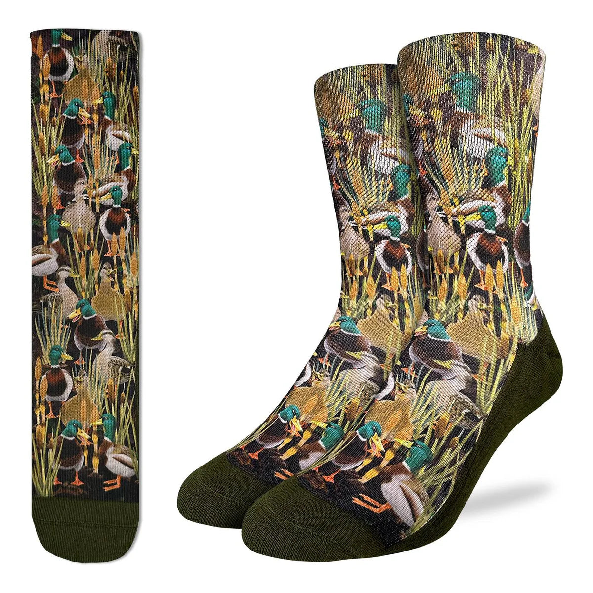 Good Luck Sock - Mallard Duck in Marsh