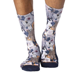 Good Luck Sock - Wine & Cats