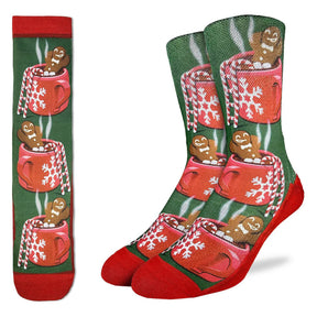 Good Luck Sock - Gingerbread Man Soaking in Hot Chocolate