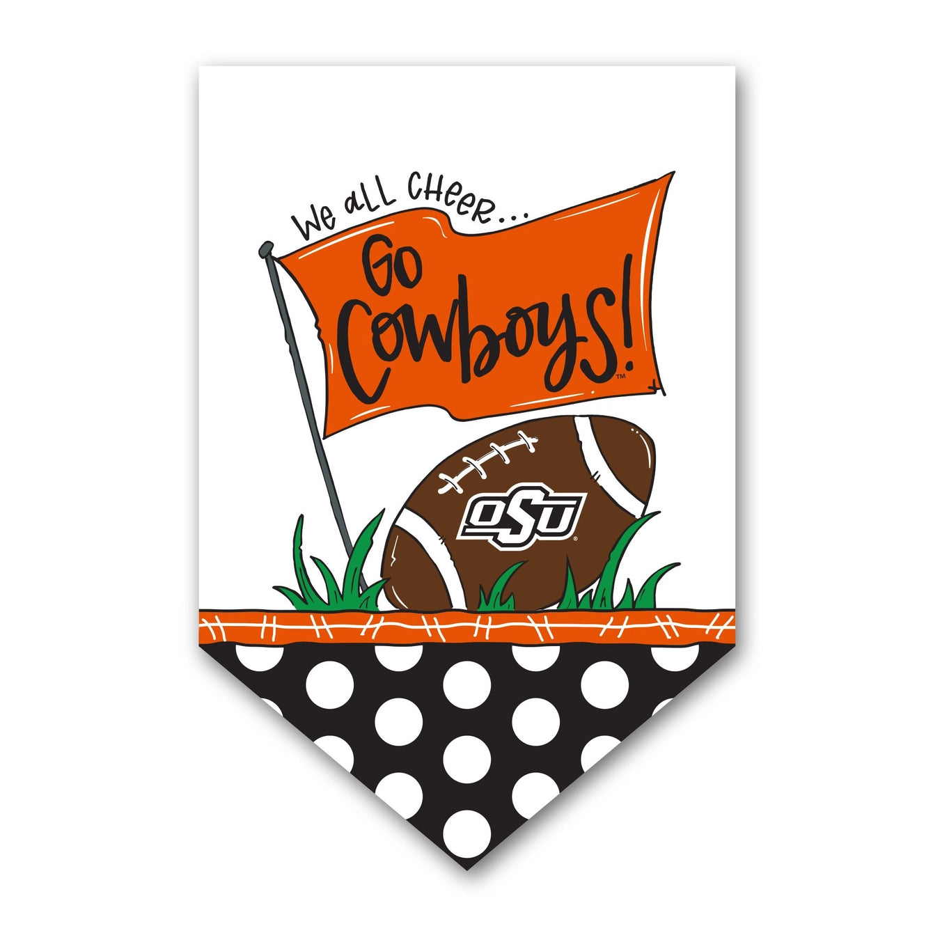 Magnolia Lane - Collegiate "We all Cheer" Flag