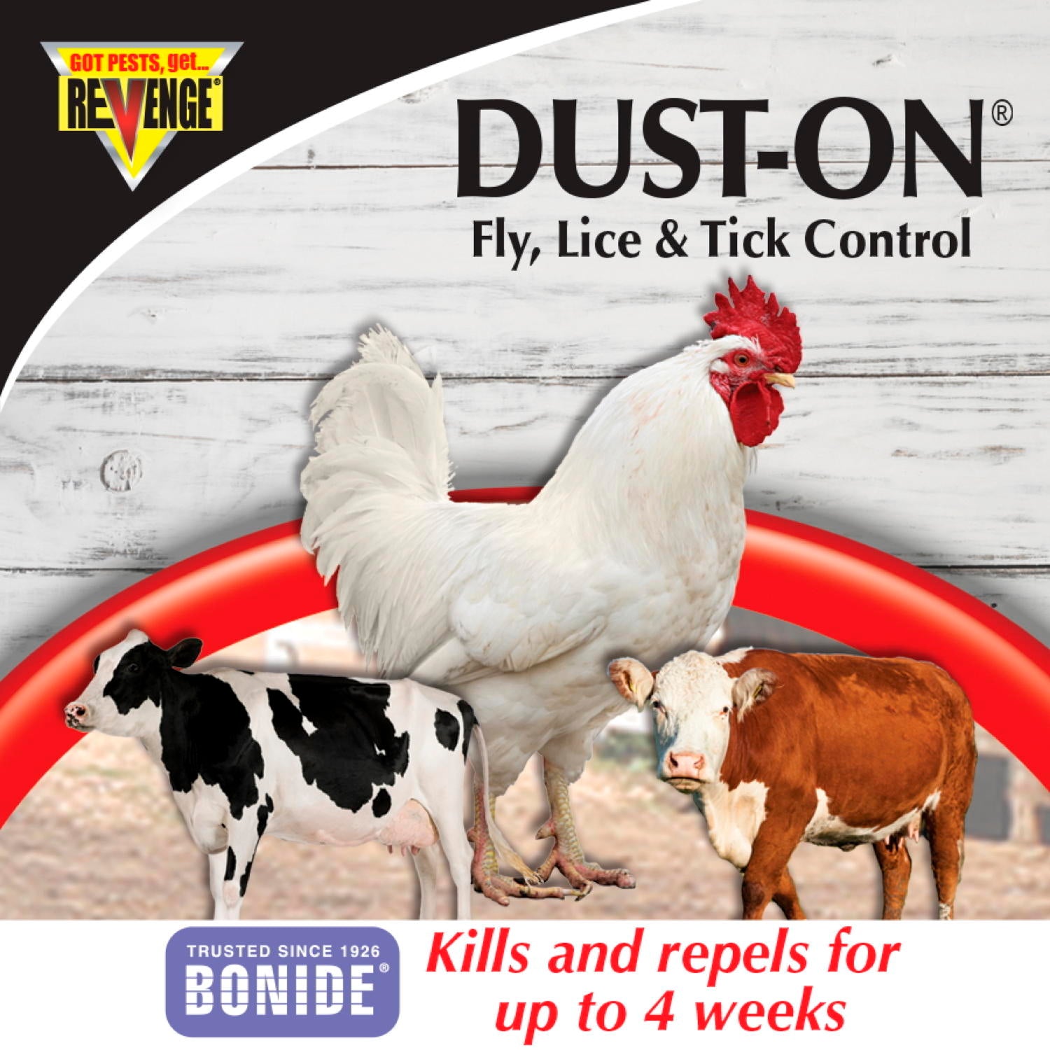 Bonide - Revenge Dust-On Fly, Lice,Tick Control Cow,Horse,Swine,Poulty