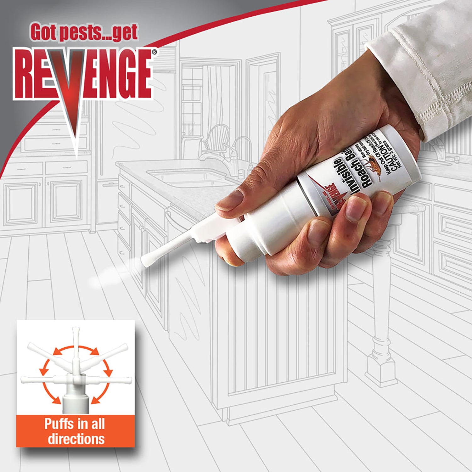 Bonide - Revenge Invisible Ant & Roach Bait w/ Puffer - Southern Agriculture 