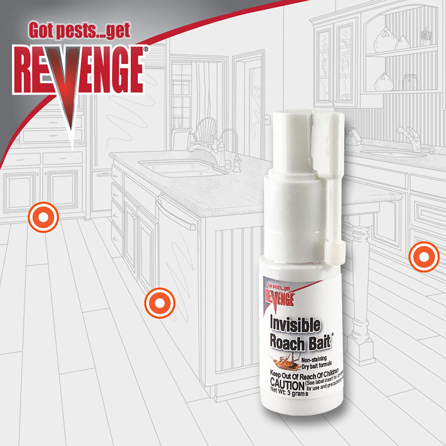 Bonide - Revenge Invisible Ant & Roach Bait w/ Puffer - Southern Agriculture 