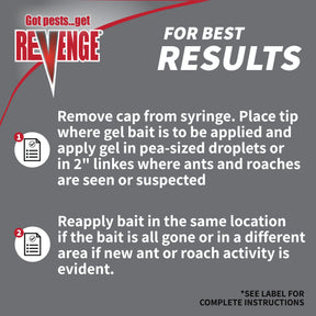 Bonide - Revenge Invisible Ant & Roach Gel Bait in Syringe