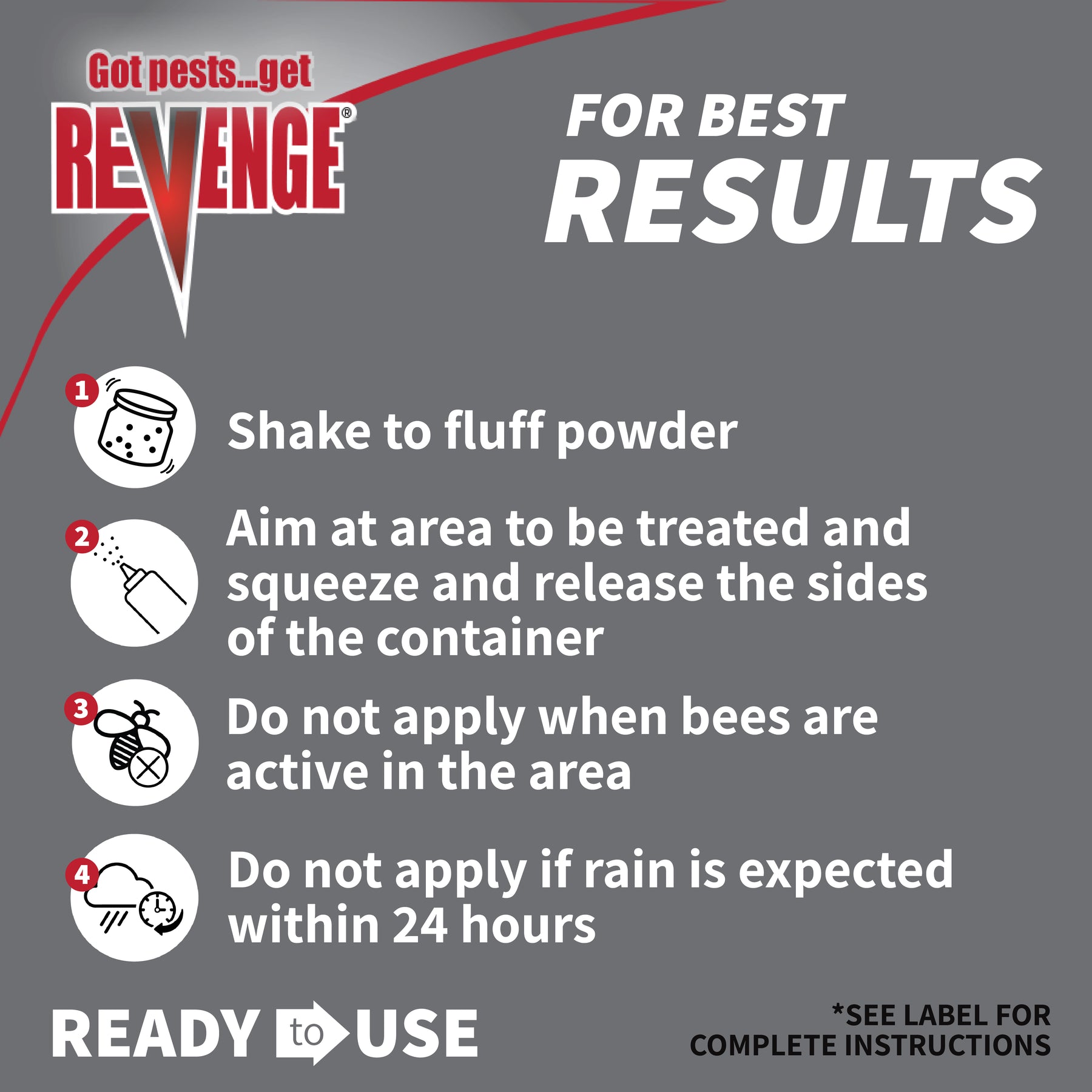Bonide - Revenge Spider & Ground Bee	Killer 0.25% Permethrin Duster