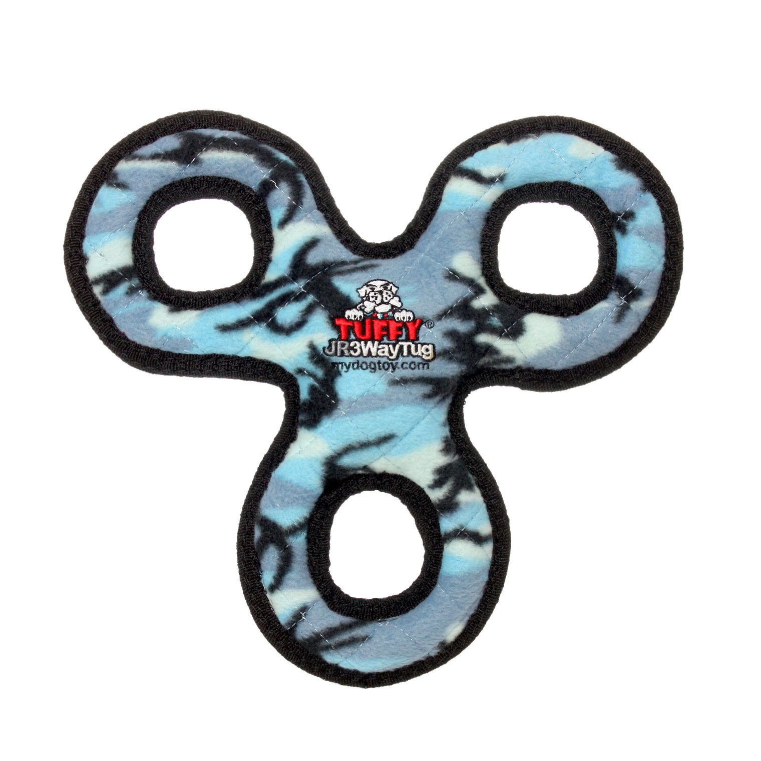 Tuffy Dog Toys - Tuffy Jr 3 Way Tug Camo Blue